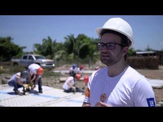 Brigada Cheyenne participa en la construcción de viviendas en Unión Hidalgo