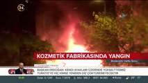 Kozmetik fabrikasında yangın