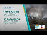 17 pasajeros heridos del accidente del avión en Durango continúan en el hospital | Francisco Zea