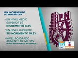 IPN incrementa matrícula en sus 3 niveles educativos | Noticias con Francisco Zea