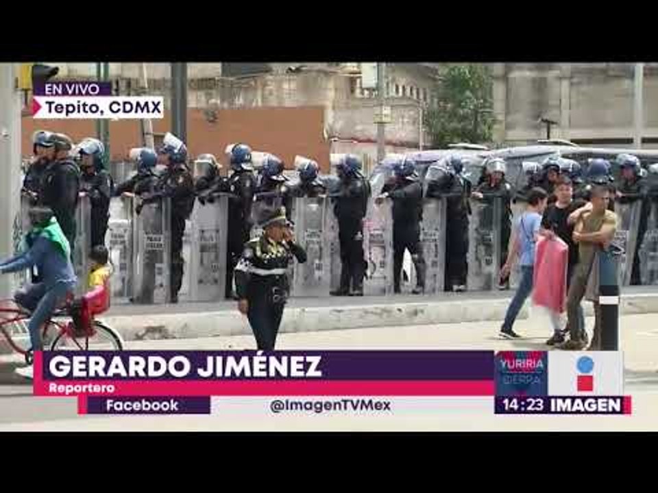 Comerciantes de Tepito vs Granaderos | Noticias con Yuriria Sierra