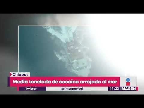 Arrojan tonelada de cocaína al mar desde una lancha | Noticias con Yuriria Sierra