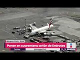 ¡Ponen avión en cuarentena! Pasajeros iban tosiendo y tenían fiebre | Noticias con Yuriria