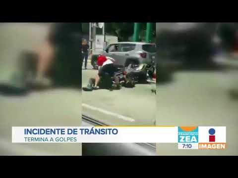 Patrullero y motociclista se agarran a golpes | Noticias con Francisco Zea