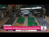 Decomisan 231 kilos de coca del Cártel del Golfo ¡en Argentina! | Noticias con Yuriria Sierra