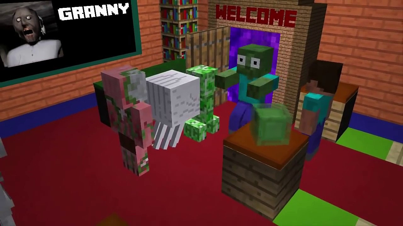 Monster School: Grandpa+Granny+Slendrina - Minecraft Animation -  Dailymotion Video
