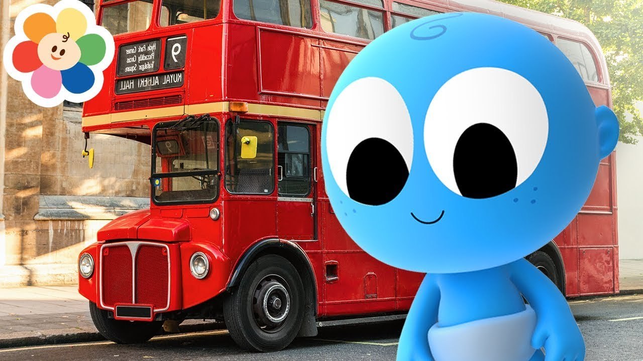 Veículos em Cores Para Crianças | Ônibus Vermelho e Ambulância Com Goo Goo | Aprender Com BabyFirst