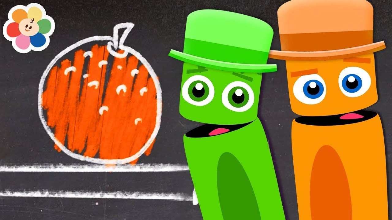 LARANJA E VERDE! | APRENDA A COLEÇÃO DAS CORES! | BabyFirst TV Brasil