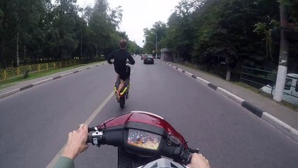 Sudden Stop While Performing Scooter Wheelie