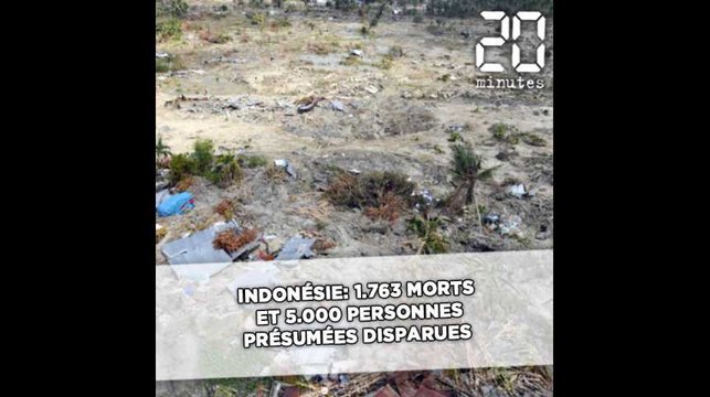 Indonésie: 1.763 morts et 5.000 personnes présumées disparues