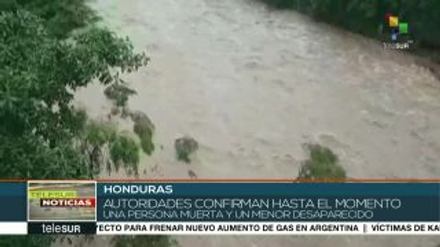 Un muerto y un niño desaparecido, saldo de fuertes lluvias en Honduras