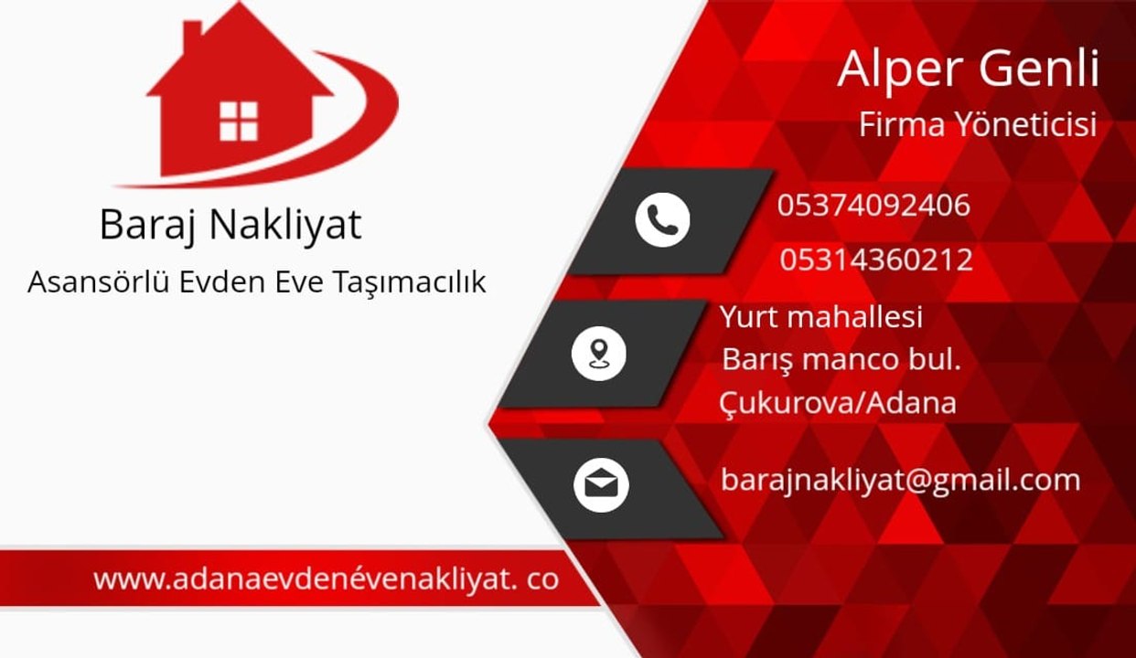 Adana Baraj Evden Eve Nakliyat
