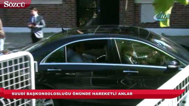 Suudi Başkonsolosluğu önünde hareketli anlar