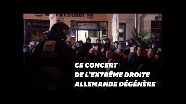 Huit policiers blessés dans un concert de l'extrême droite en Allemagne
