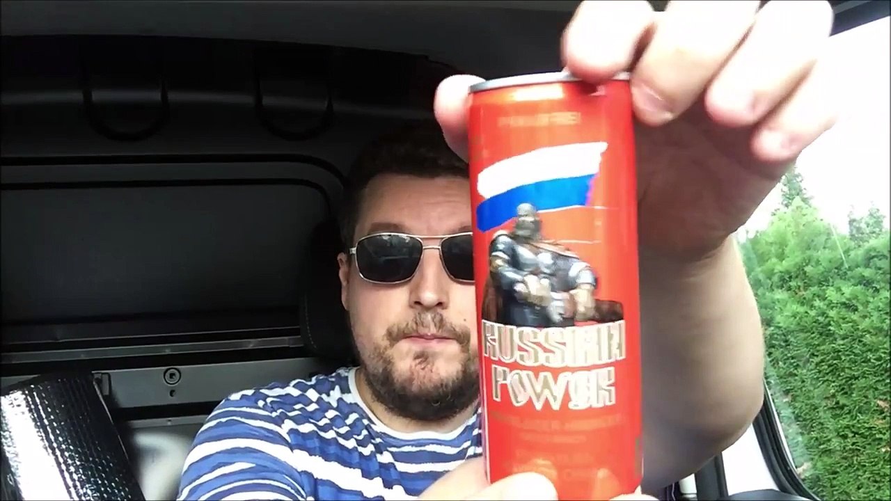 Russian power heidelbeer himbeer energy drink review und test