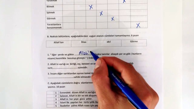 5. Sınıf DİN KÜLTÜRÜ ve AHLAK BİLGİSİ 1. Dönem 1. Yazılı Soruları ve Çözümü 2018