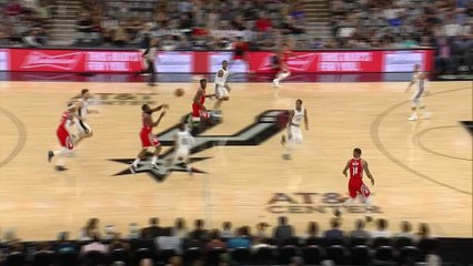 Clint Capela with the hoop and harm