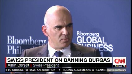 Swiss President Alain Berset on Banning Burqas. #AlainBerset #Swiss #FareedZakaria