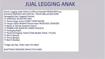 CUCI GUDANG !!, WA 0852-9505-4661, Legging Calvina Polos