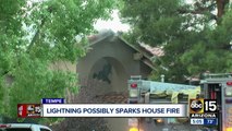 Lightning might have sparked Tempe house fire
