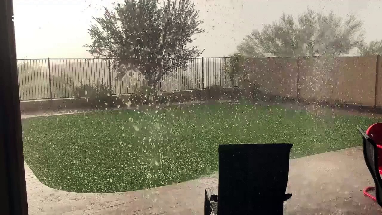 Storm brings pea-sized hail to Phoenix, Arizona suburb - video Dailymotion