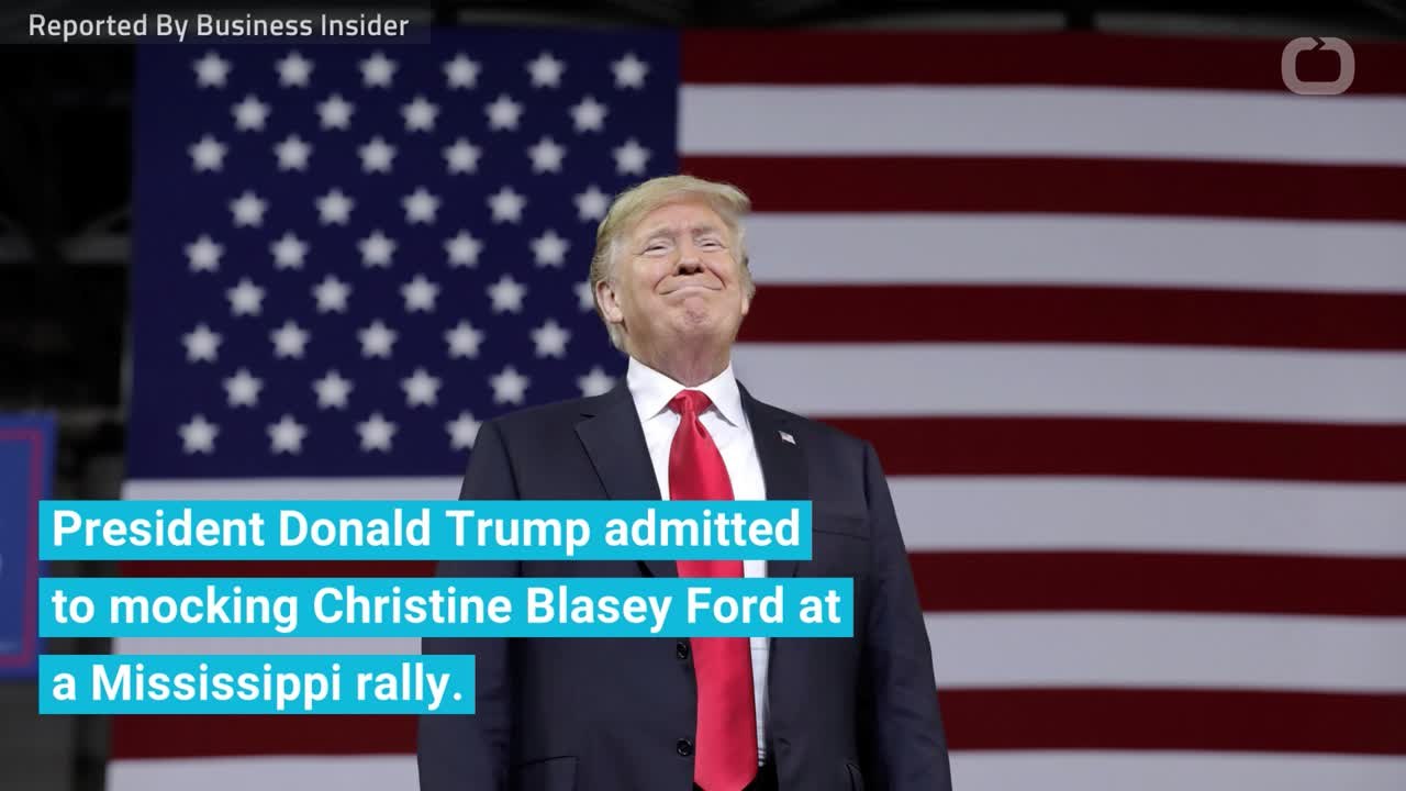 Donald Trump Admits To Mocking Christine Blasey Ford's Testimony