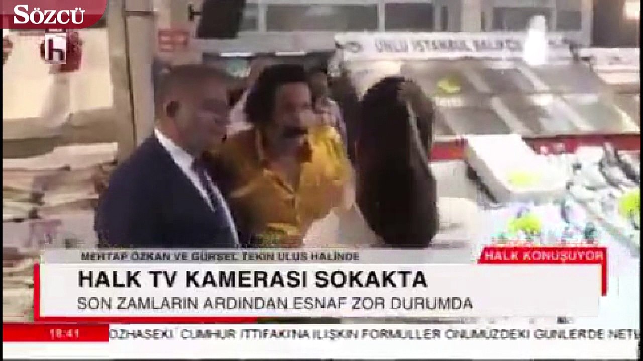 Halk TV'ye "kriz var" diyen vatandaş, A Haber'e kriz yok dedi