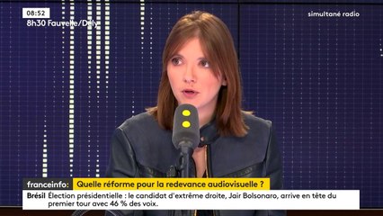 Projet d'une redevance payée par tous : "L’audiovisuel public est un service public, et le service public est payé par tous, même par ceux qui n’en bénéficient pas directement", juge Aurore Bergé, députée LREM.