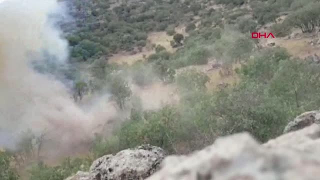 Mardin'de Terör Örgütünün Kullandığı Barınak ve Sığınaklar Böyle İmha Edildi