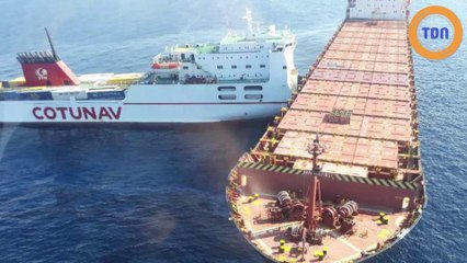 L'image des deux bateaux entrés en collision au large du Cap Corse, qui a provoqué une pollution de masse !