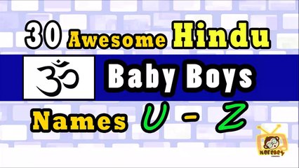 Top Unique Hindu Baby Boy Names start with U to Z