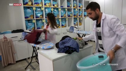 Mardin'de öğrenciler için ücretsiz kıyafet yıkama merkezi açıldı