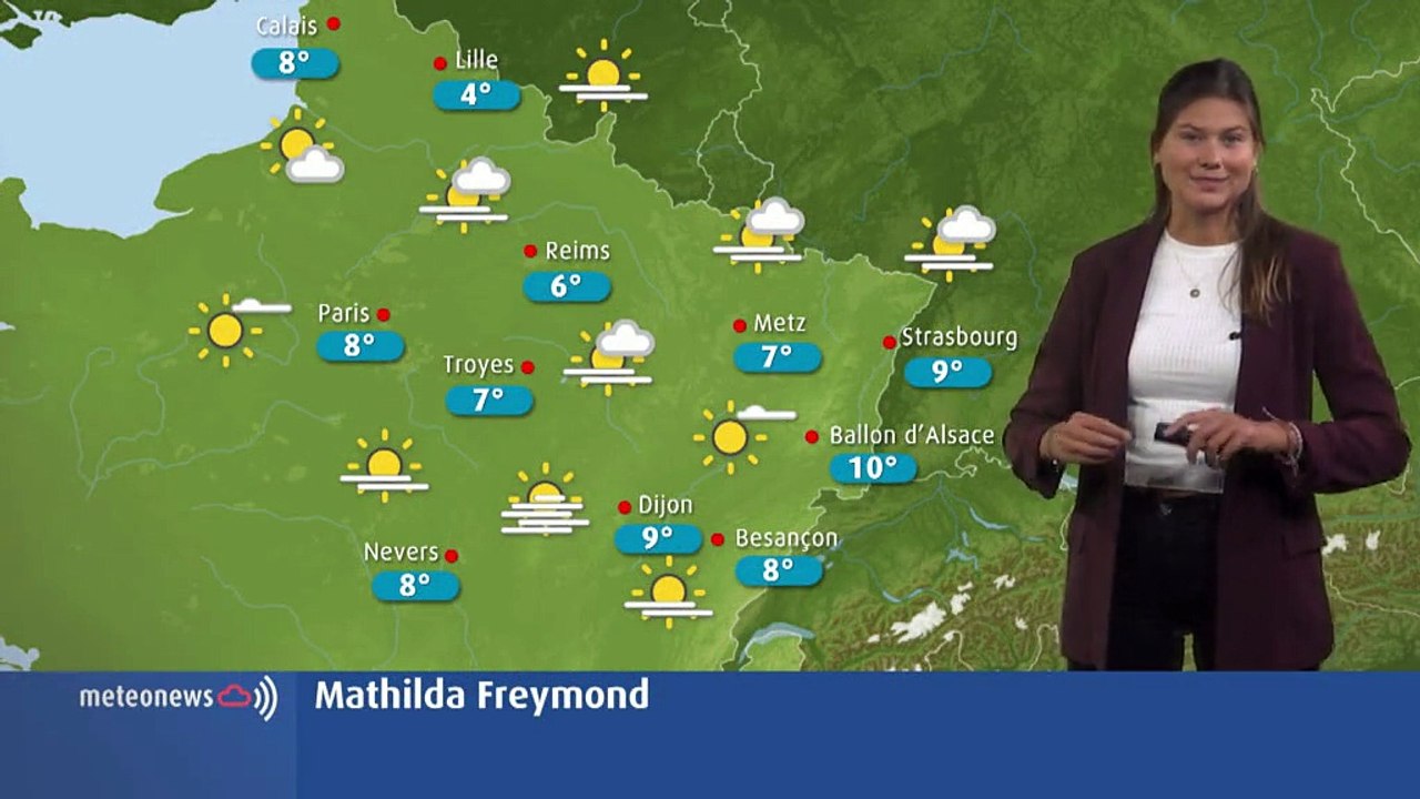 La météo du mardi 9 octobre  2018 en Lorraine et Franche-Comté