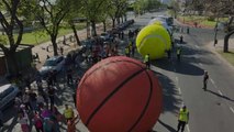 Big balls bounce into Buenos Aires to mark Youth Olympics