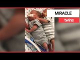 Twins born at 28 weeks return home after defying the odds to survive | SWNS TV