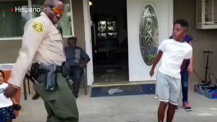 Policía perdió competencia de baile con un niño muy talentoso