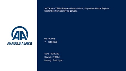 TBMM Başkanı Yıldırım, Kırgızistan Meclis Başkanı Dzhumabekov ile görüştü - ANTALYA