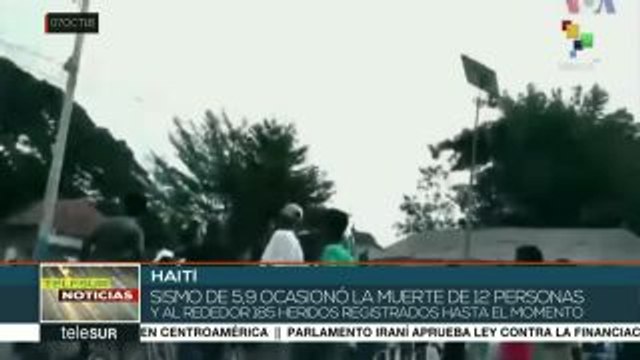 Sube a 12 la cifra de muertes y a 185 heridos tras sismo en Haití