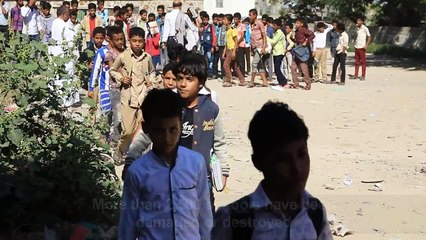 A man opens his house to educate children of war-riddled Yemen