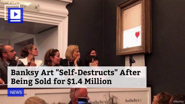 Banksy Art Self-Destructs After Being Sold for $1.4 Million