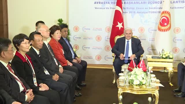 TBMM Başkanı Yıldırım, Çin Halk Cumhuriyeti Meclis Başkan Yardımcısı Baima'yı Kabul Etti