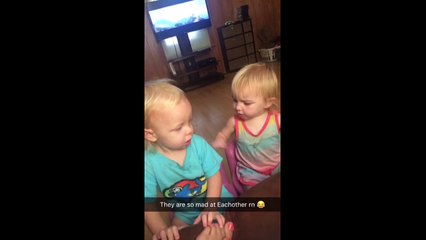 Hilarious argument between two babies