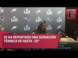 Patriotas de Nueva Inglaterra ofrecen conferencia previa al Super Bowl LII