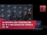 Águilas de Philadelphia ofrecen conferencia previa al Super Bowl LII