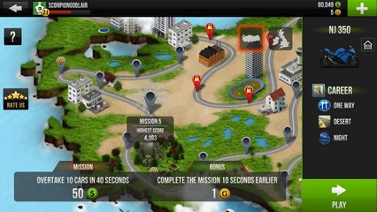 Overtake 10 Cars In 40 Seconds Mission Traffic Rider [Android Gaming]