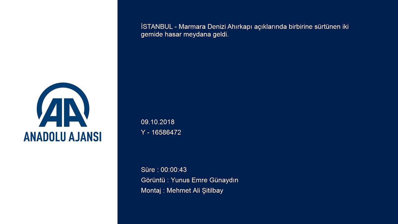 Marmara'da gemi kazası - İSTANBUL
