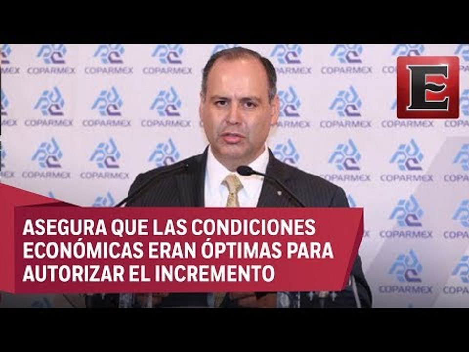 Gustavo de Hoyos habla de la negativa al incremento del salario mínimo