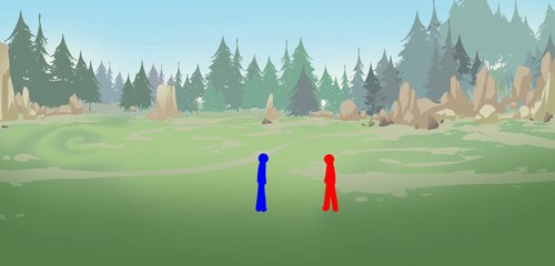 Stickman animation water vs fire
