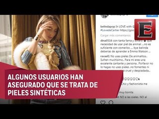 Belinda es criticada por usar pieles en una imagen