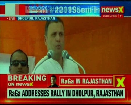 Rahul Gandhi addresses rally in Dholpur, Rajasthan
